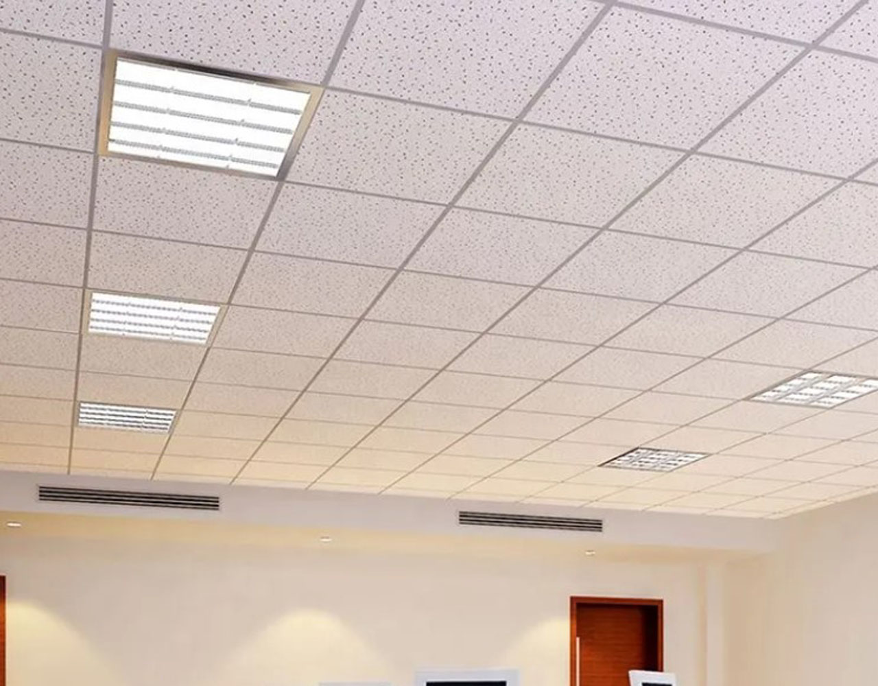 Mildew Resistance Sound Absorption Mineral Fiber Ceiling
