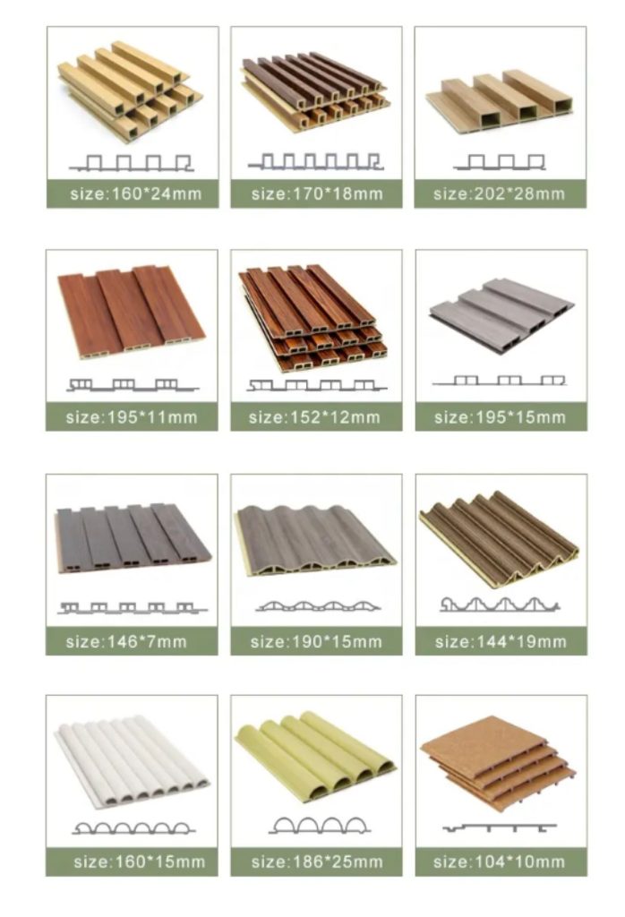 Manufacturer Customization WPC Fluted Panel for Outdoor Construction