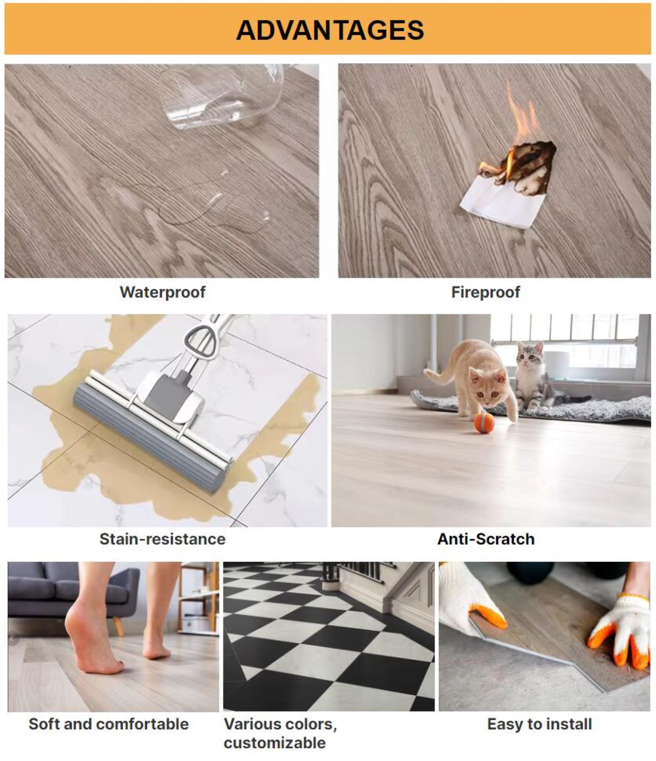 Lvt Flooring Luxury Vinyl Plank Dry Back Flooring